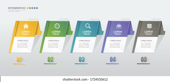 Infographics design template with icons, process diagram, vector eps10 illustration