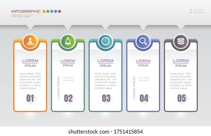 Infografik-Design-Vorlage mit Symbolen, Prozessdiagramm, Vektoreps10 Illustration