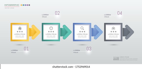 Infographics design template with icons, process diagram, vector eps10 illustration