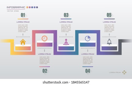 Infographics design template with icons, process diagram, vector eps10 illustration
