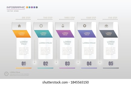 Infographics design template with icons, process diagram, vector eps10 illustration