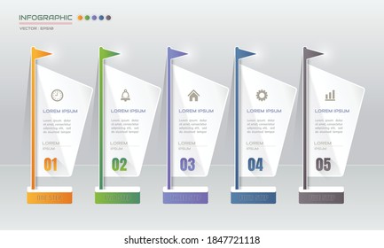 Infographics design template with icons, process diagram, vector eps10 illustration