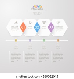 Infographics design template with icons, process diagram, vector eps10 illustration