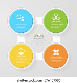 Infographics design template with icons, process diagram, vector eps10 illustration