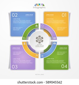 Infographics design template with icons, process diagram, vector eps10 illustration