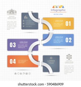 Infographics design template with icons, process diagram, vector eps10 illustration