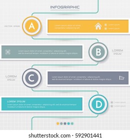 Infographics design template with icons, process diagram, vector eps10 illustration