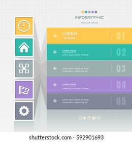Infographics design template with icons, process diagram, vector eps10 illustration