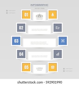 Infographics design template with icons, process diagram, vector eps10 illustration