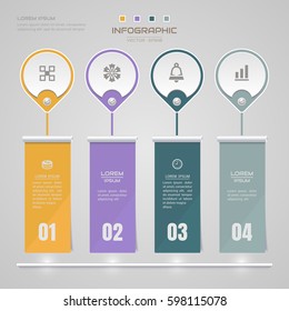 Infographics design template with icons, process diagram, Vector eps10 illustration