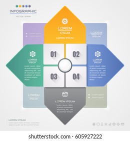 Infographics design template with icons, process diagram, Vector eps10 illustration