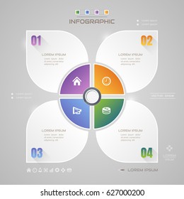 Infographics design template with icons, process diagram, vector eps10 illustration