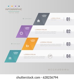 Infographics design template with icons, process diagram, vector eps10 illustration