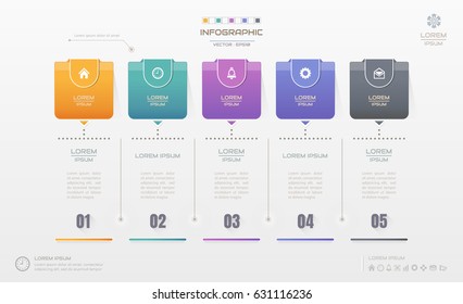 Infographics design template with icons, process diagram, vector eps10 illustration