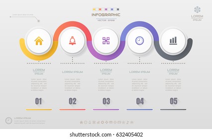 Infographics design template with icons, process diagram, Vector eps10 illustration