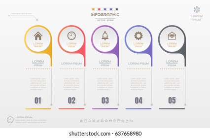 Infographics design template with icons, process diagram, Vector eps10 illustration