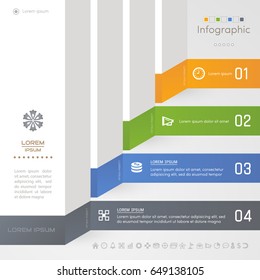 Infographics design template with icons, process diagram, vector eps10 illustration