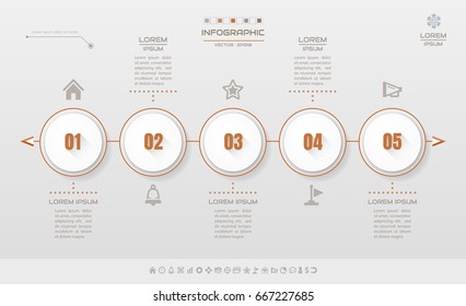 Infographics design template with icons, process diagram, vector eps10 illustration