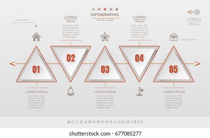 Infographics design template with icons, process diagram, vector eps10 illustration