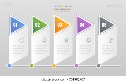 Infographics design template with icons, process diagram, vector eps10 illustration