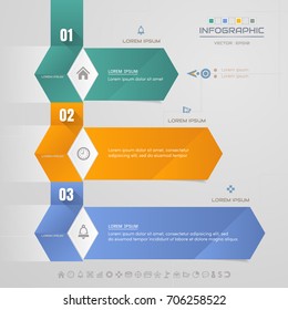 Infographics design template with icons, process diagram, vector eps10 illustration