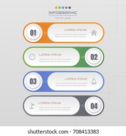 Infographics design template with icons, process diagram, vector eps10 illustration