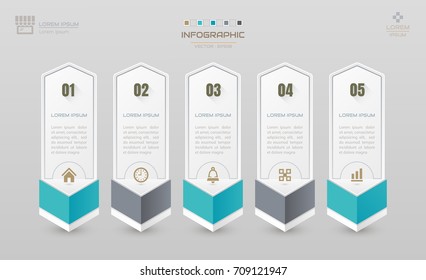 Infographics design template with icons, process diagram, vector eps10 illustration