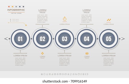 Infographics design template with icons, process diagram, vector eps10 illustration