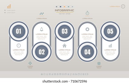 Infographics design template with icons, process diagram, vector eps10 illustration