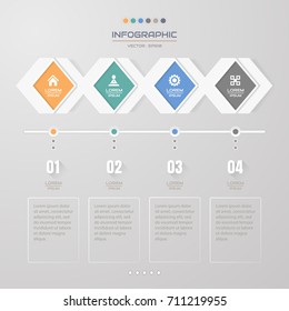 Infographics design template with icons, process diagram, vector eps10 illustration