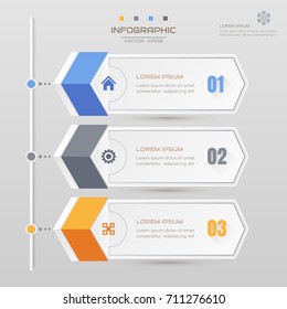 Infographics design template with icons, process diagram, vector eps10 illustration