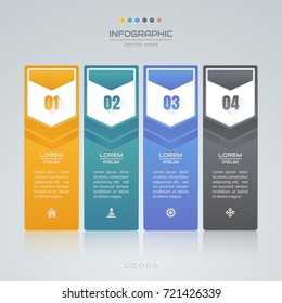 Infographics design template with icons, process diagram, Vector eps10 illustration