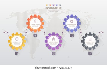 Infographics design template with icons, process diagram, vector eps10 illustration