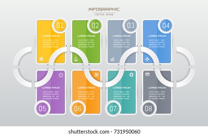 Infographics design template with icons, process diagram, vector eps10 illustration