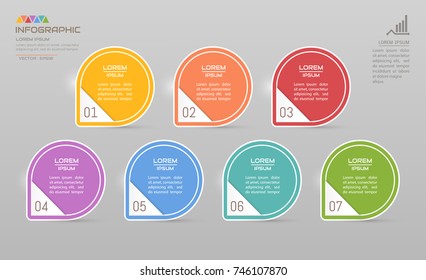 Infographics design template with icons, process diagram, vector eps10 illustration