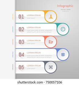 Infographics design template with icons, process diagram, vector eps10 illustration