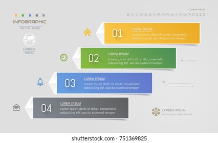 Infographics design template with icons, process diagram, vector eps10 illustration