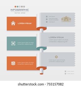 Infographics design template with icons, process diagram, vector eps10 illustration