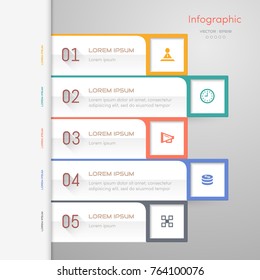 Infographics design template with icons, process diagram, vector eps10 illustration
