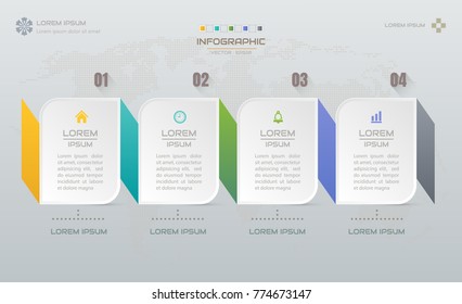 Infographics design template with icons, process diagram, vector eps10 illustration