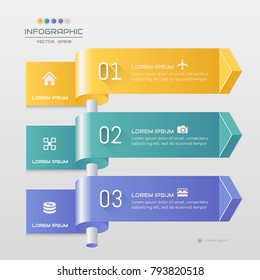 Infographics design template with icons, process diagram, vector eps10 illustration