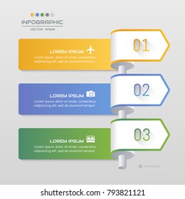 Infographics design template with icons, process diagram, vector eps10 illustration