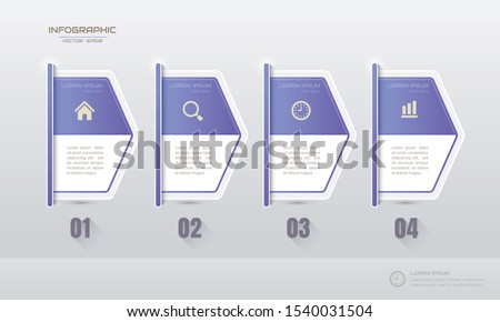 Infographics design template with icons, process diagram, vector eps10 illustration