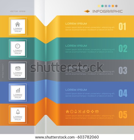 Infographics design template with icons, process diagram, vector eps10 illustration