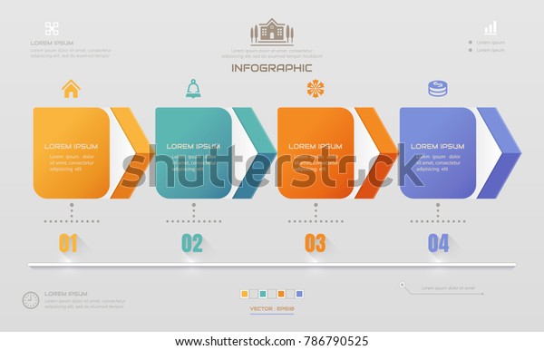 Infographics Design Template Icons Process Diagram Stock Vector ...