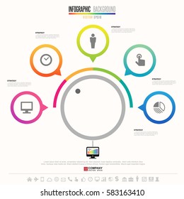 Infographics design template with icons set ,Vector eps10