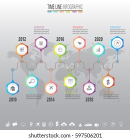 Infographics design template with icons set , world map background.