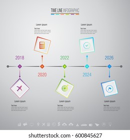 Infographics design template with icons set