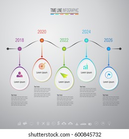 Infographics design template with icons set