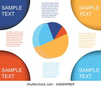 Infographics design template , lay out, pie chart, topics, colorful circles shape with 3d style, shadow, Vector eps10